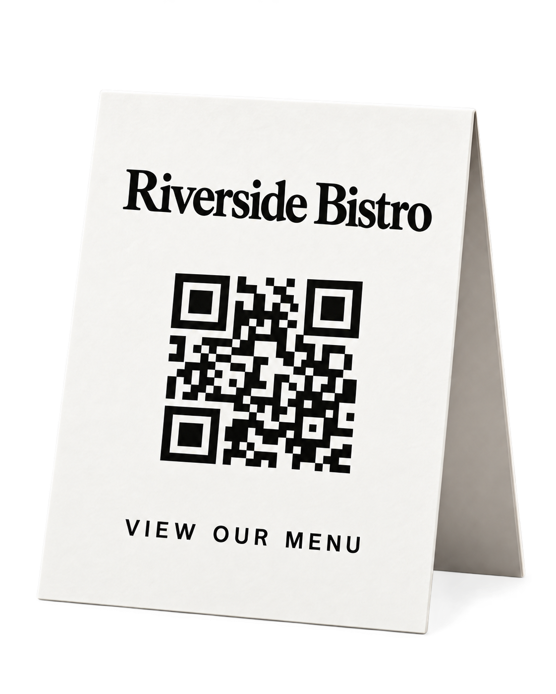 Riverside Bistro menu QR table card